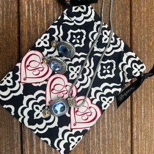 Brighton Blue Topaz Two Tone Necklace and Earring Set